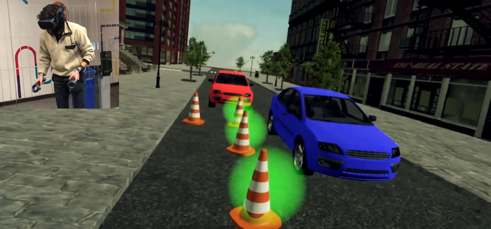 VR roadway work zone simulation
